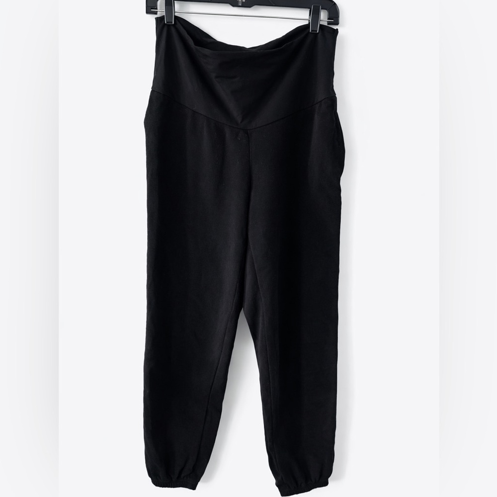 Old Navy Maternity Black Jogger Pants Size Small Over Belly Pocket Pants